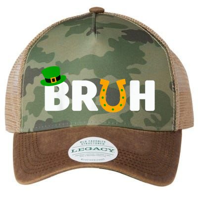 Bruh St Patricks Day Patricks Day Funny Legacy Tie Dye Trucker Hat