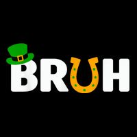 Bruh St Patricks Day Patricks Day Funny Stripe Pom Pom Beanie