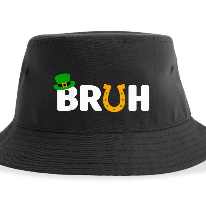 Bruh St Patricks Day Patricks Day Funny Sustainable Bucket Hat
