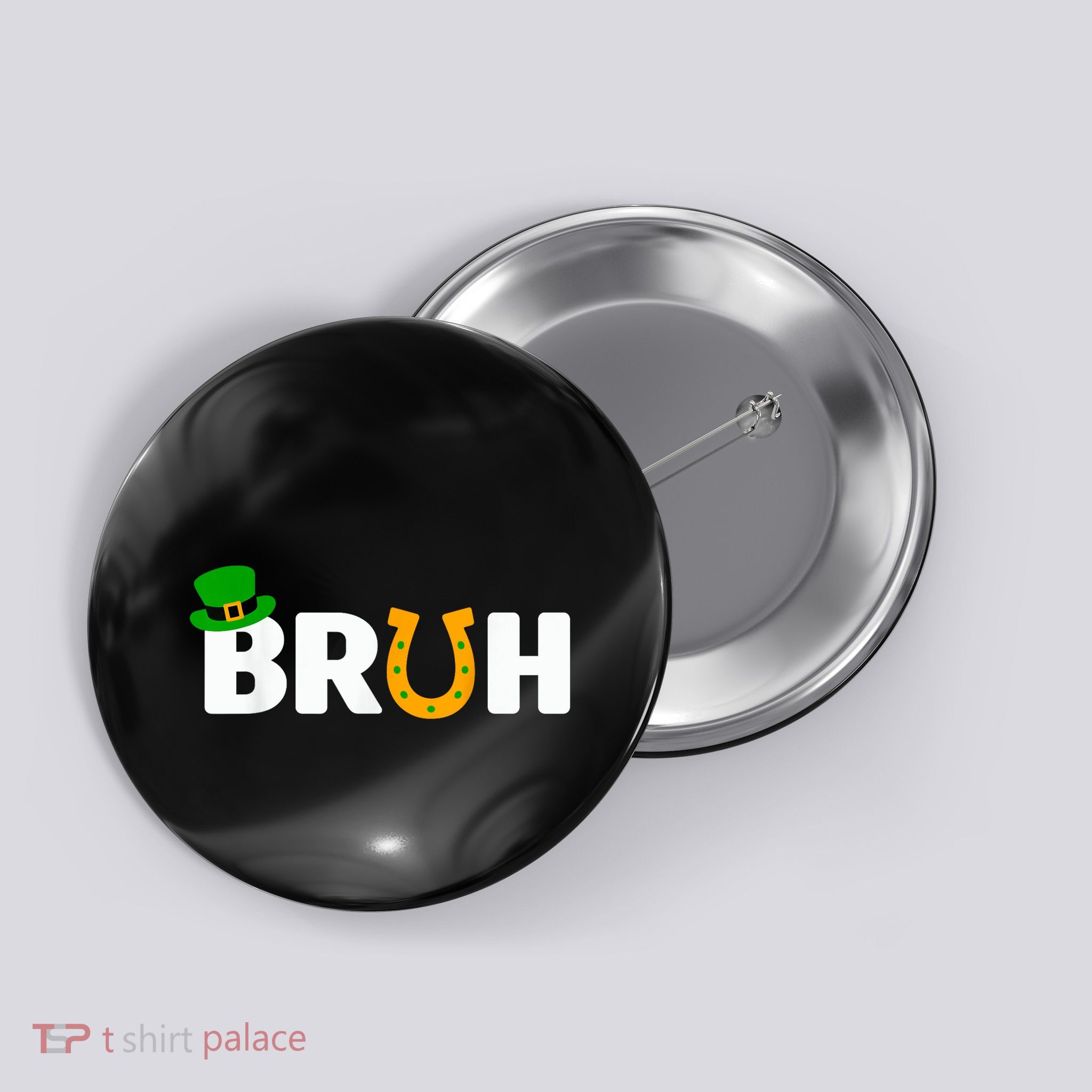 Bruh St Patricks Day Patricks Day Funny Button