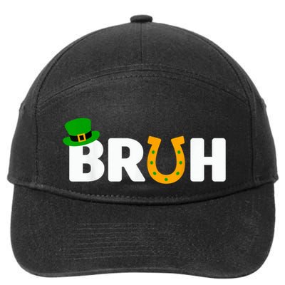 Bruh St Patricks Day Patricks Day Funny 7-Panel Snapback Hat