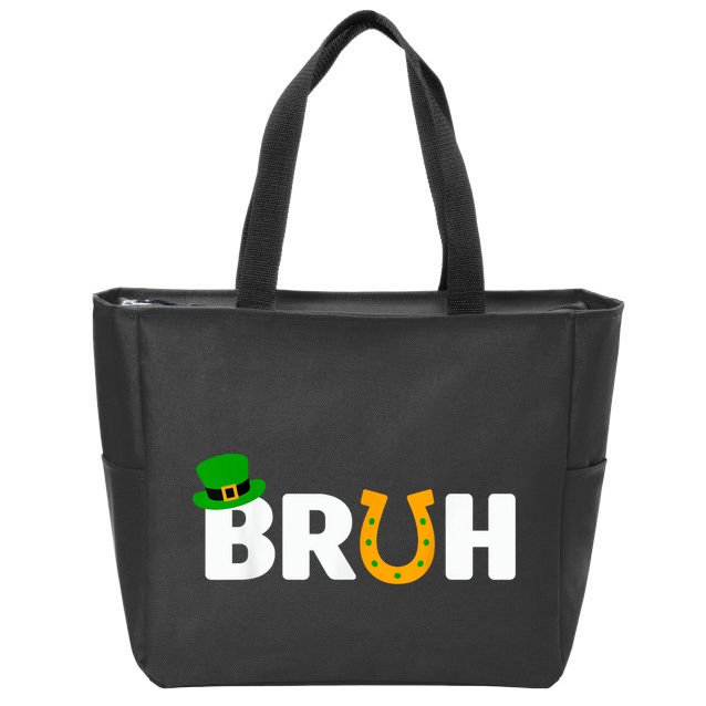 Bruh St Patricks Day Patricks Day Funny Zip Tote Bag