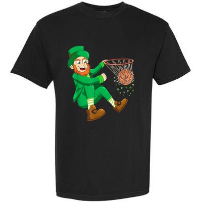 Basketball St Patricks Day Leprechaun Boys K.i.d.s M.e.n Garment-Dyed Heavyweight T-Shirt