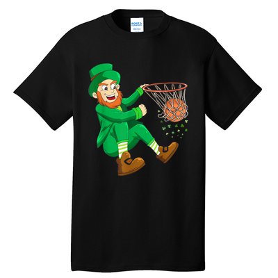 Basketball St Patricks Day Leprechaun Boys K.i.d.s M.e.n Tall T-Shirt