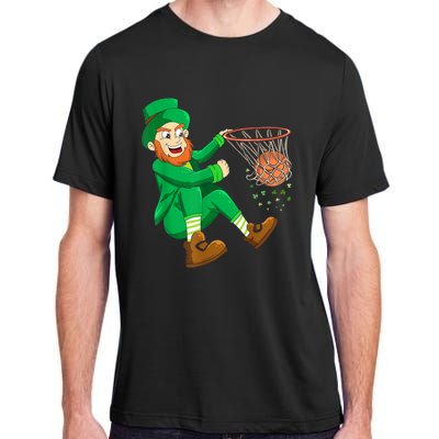 Basketball St Patricks Day Leprechaun Boys K.i.d.s M.e.n Adult ChromaSoft Performance T-Shirt