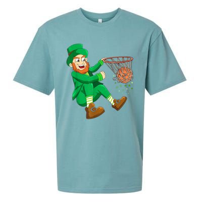 Basketball St Patricks Day Leprechaun Boys K.i.d.s M.e.n Sueded Cloud Jersey T-Shirt