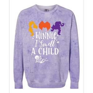 Baby Skeleton Pregnancy Halloween Winnie I Smell A Gift Colorblast Crewneck Sweatshirt