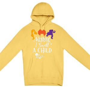 Baby Skeleton Pregnancy Halloween Winnie I Smell A Gift Premium Pullover Hoodie