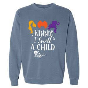 Baby Skeleton Pregnancy Halloween Winnie I Smell A Gift Garment-Dyed Sweatshirt