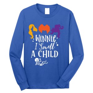 Baby Skeleton Pregnancy Halloween Winnie I Smell A Gift Long Sleeve Shirt