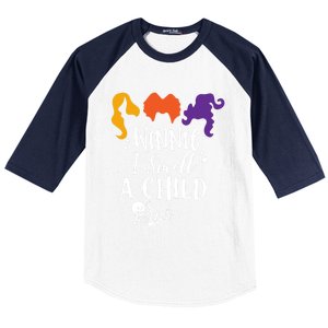 Baby Skeleton Pregnancy Halloween Winnie I Smell A Gift Baseball Sleeve Shirt