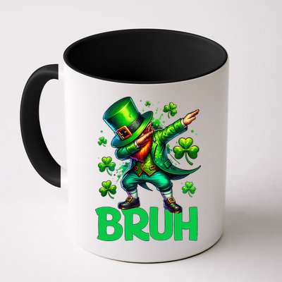 Bruh St Patricks Day Dabbing Leprechaun Bruh Gift Mug