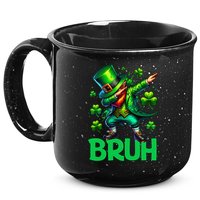 Bruh St Patricks Day Dabbing Leprechaun Bruh Gift 15oz Campfire Ceramic Mug