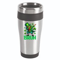 Bruh St Patricks Day Dabbing Leprechaun Bruh Gift 16oz Travel Tumbler