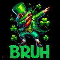 Bruh St Patricks Day Dabbing Leprechaun Bruh Gift Magnet