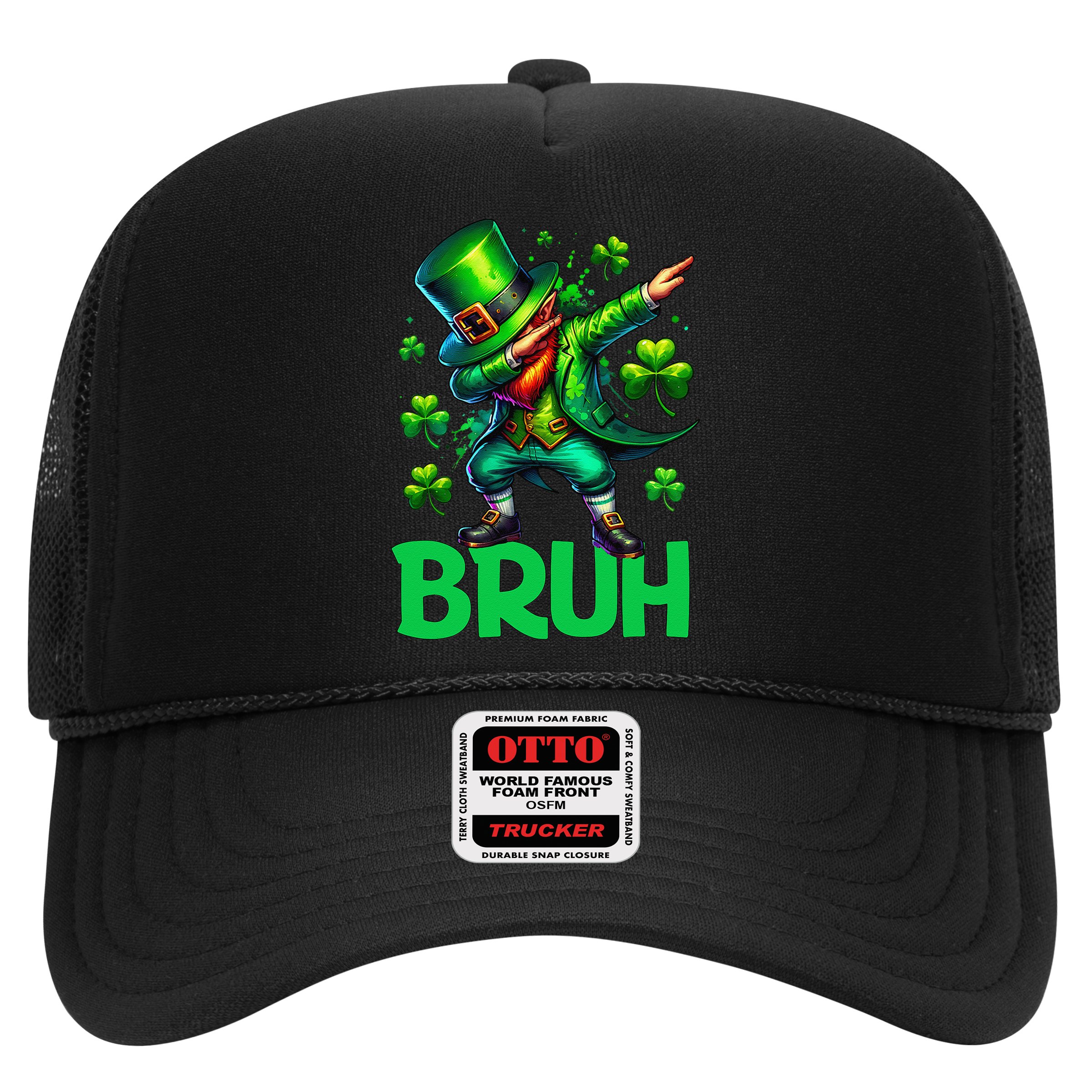 Bruh St Patricks Day Dabbing Leprechaun Bruh Gift Hat