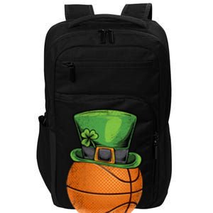 Basketball St Patricks Day Ball Leprechaun Hat Gift Impact Tech Backpack