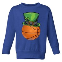 Basketball St Patricks Day Ball Leprechaun Hat Gift Toddler Sweatshirt