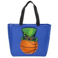 Basketball St Patricks Day Ball Leprechaun Hat Gift Zip Tote Bag