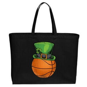 Basketball St Patricks Day Ball Leprechaun Hat Gift Cotton Canvas Jumbo Tote