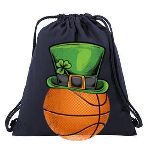 Basketball St Patricks Day Ball Leprechaun Hat Gift Drawstring Bag