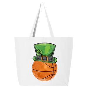 Basketball St Patricks Day Ball Leprechaun Hat Gift 25L Jumbo Tote