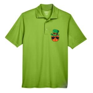 Basketball St Patricks Day Ball Luck Leprechaun Hat Gift Men's Origin Performance Pique Polo