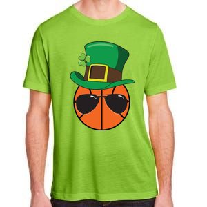 Basketball St Patricks Day Ball Luck Leprechaun Hat Gift Adult ChromaSoft Performance T-Shirt