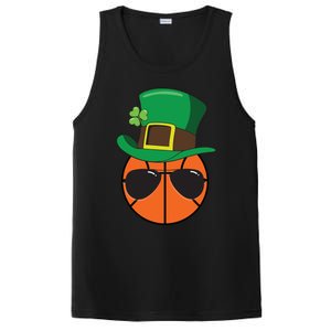 Basketball St Patricks Day Ball Luck Leprechaun Hat Gift PosiCharge Competitor Tank