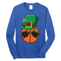 Basketball St Patricks Day Ball Luck Leprechaun Hat Gift Long Sleeve Shirt