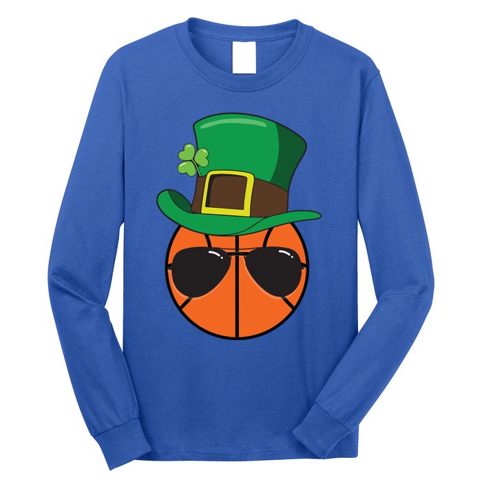 Basketball St Patricks Day Ball Luck Leprechaun Hat Gift Long Sleeve Shirt