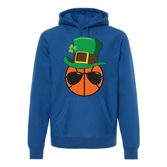 Basketball St Patricks Day Ball Luck Leprechaun Hat Gift Premium Hoodie