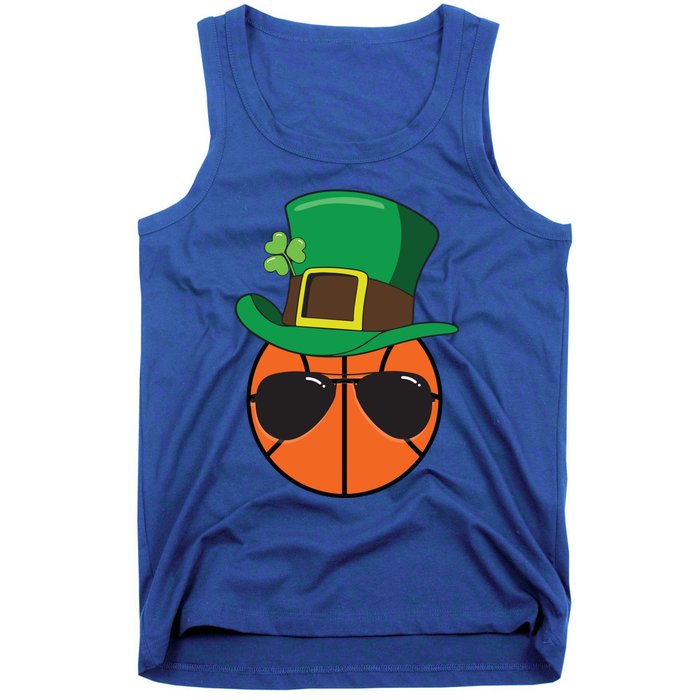 Basketball St Patricks Day Ball Luck Leprechaun Hat Gift Tank Top