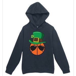 Basketball St Patricks Day Ball Luck Leprechaun Hat Gift Urban Pullover Hoodie