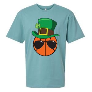 Basketball St Patricks Day Ball Luck Leprechaun Hat Gift Sueded Cloud Jersey T-Shirt