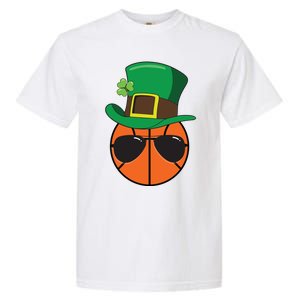 Basketball St Patricks Day Ball Luck Leprechaun Hat Gift Garment-Dyed Heavyweight T-Shirt