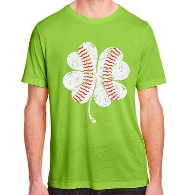 Baseball St Patties Shamrock St Patricks Day Adult ChromaSoft Performance T-Shirt