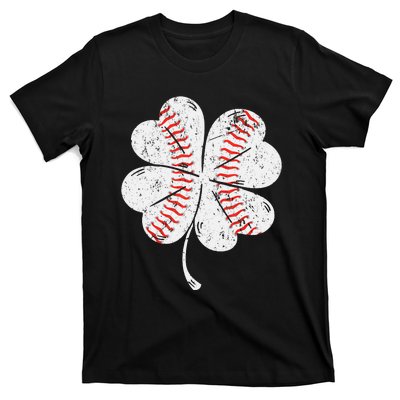 Baseball St Patties Shamrock St Patricks Day T-Shirt