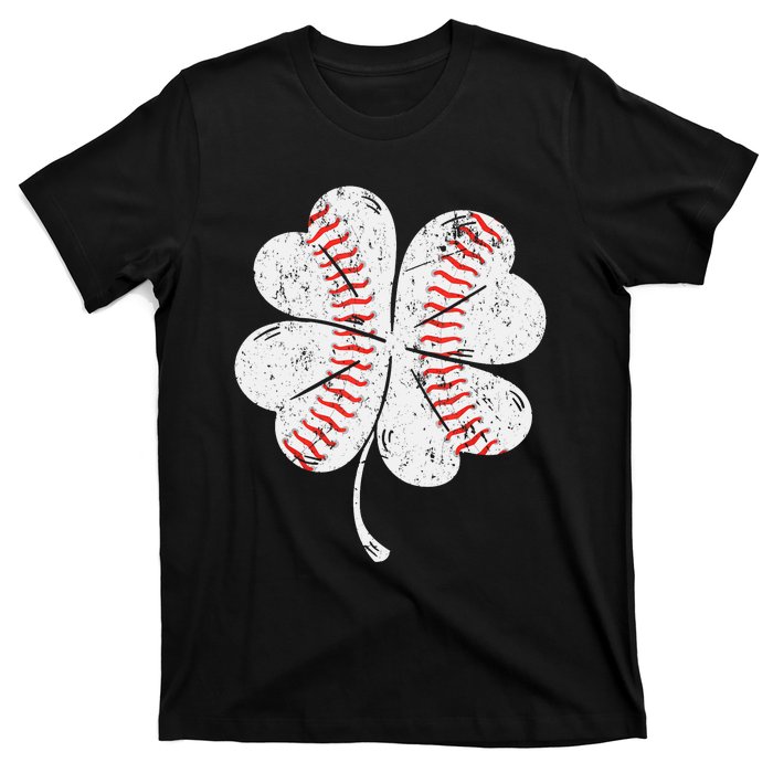 Baseball St Patties Shamrock St Patricks Day T-Shirt