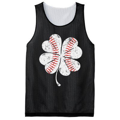 Baseball St Patties Shamrock St Patricks Day Mesh Reversible Basketball Jersey Tank