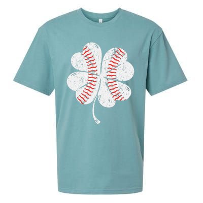 Baseball St Patties Shamrock St Patricks Day Sueded Cloud Jersey T-Shirt