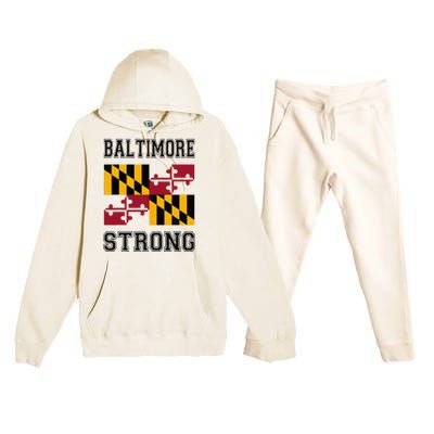 Baltimore Strong Patapsco River Baltimore Premium Hooded Sweatsuit Set