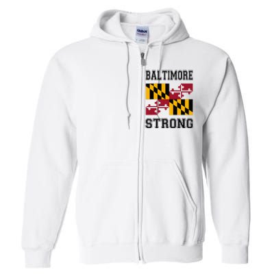 Baltimore Strong Patapsco River Baltimore Full Zip Hoodie