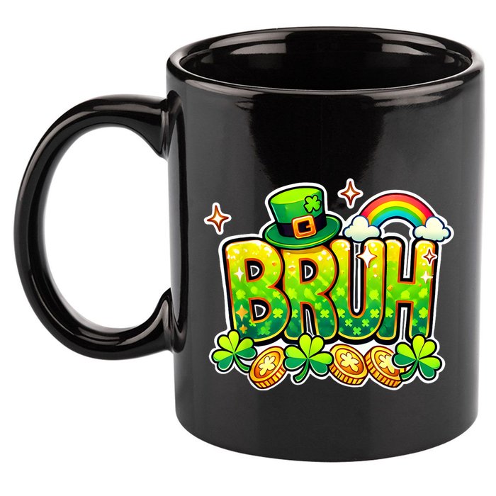 Bruh St Patricks Day Teens Saint Patricks Day 11oz C Handle Ceramic Mug