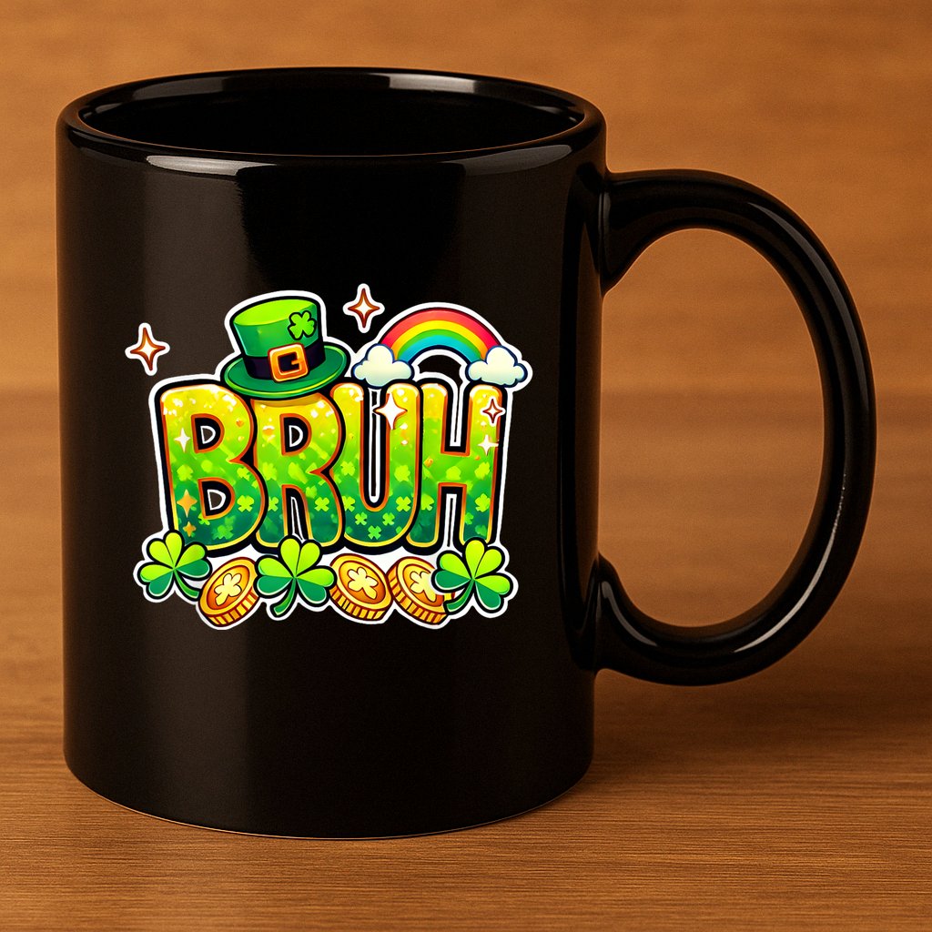 Bruh St Patricks Day Teens Saint Patricks Day 11oz C Handle Ceramic Mug