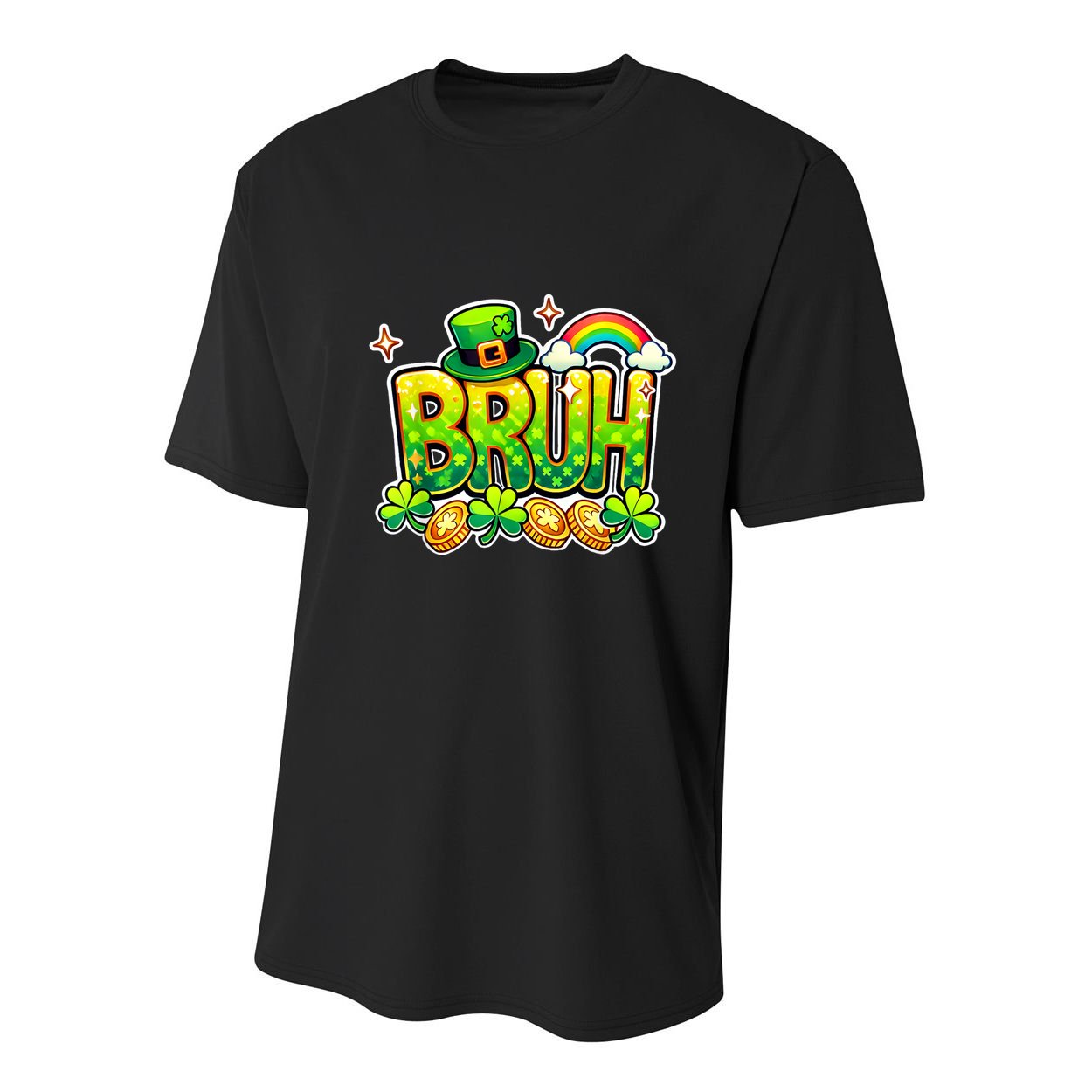 Bruh St Patricks Day Teens Saint Patricks Day Youth Performance Sprint T-Shirt