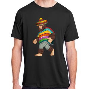 Bigfoot Sasquatch Poncho Cinco De Mayo Men Sombrero Adult ChromaSoft Performance T-Shirt