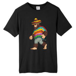 Bigfoot Sasquatch Poncho Cinco De Mayo Men Sombrero Tall Fusion ChromaSoft Performance T-Shirt