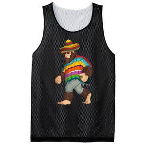 Bigfoot Sasquatch Poncho Cinco De Mayo Men Sombrero Mesh Reversible Basketball Jersey Tank