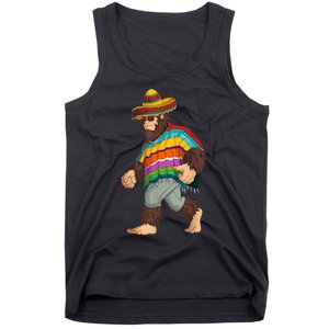 Bigfoot Sasquatch Poncho Cinco De Mayo Men Sombrero Tank Top